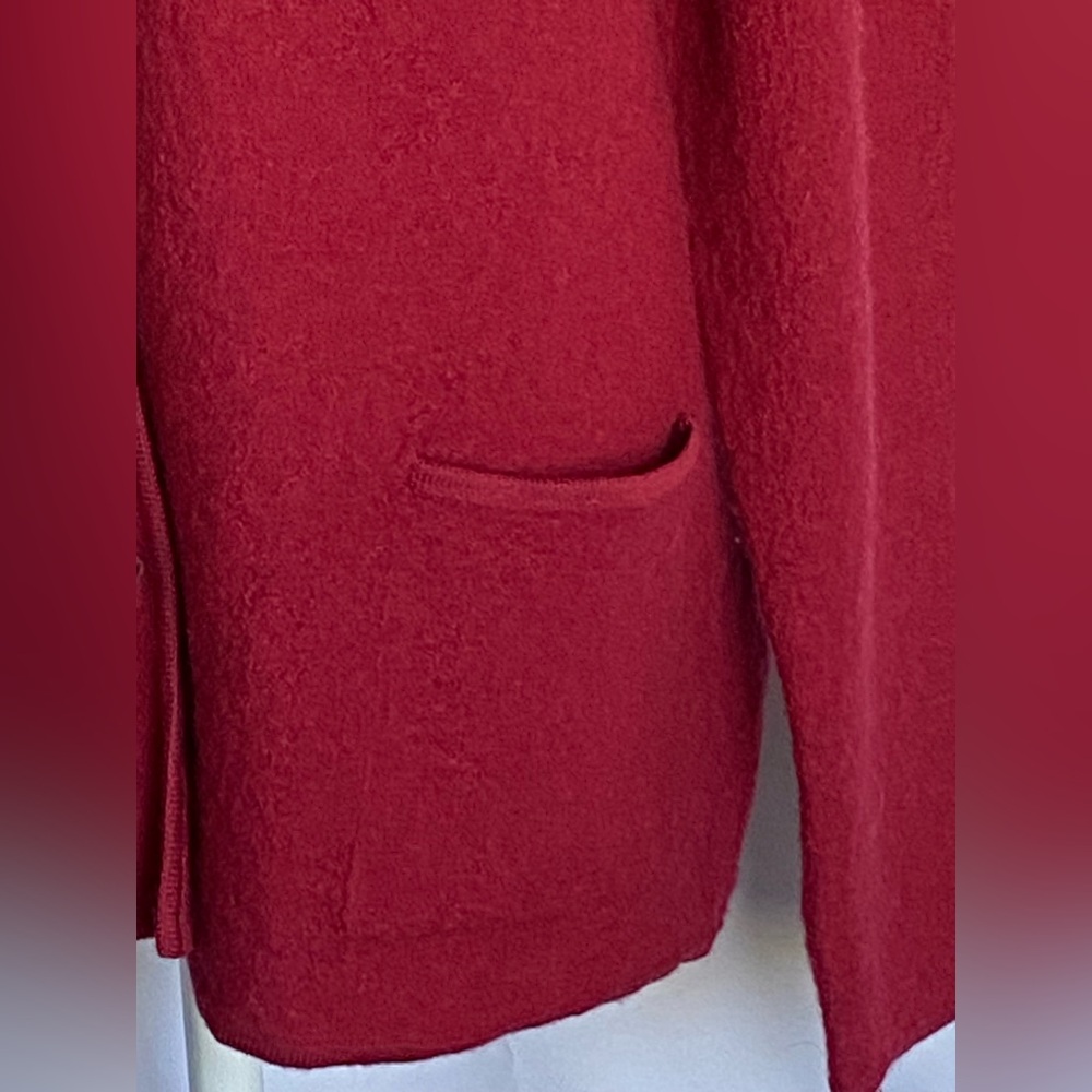 Classic Elements Deep Red Women's Button-Up Coat … - image 10